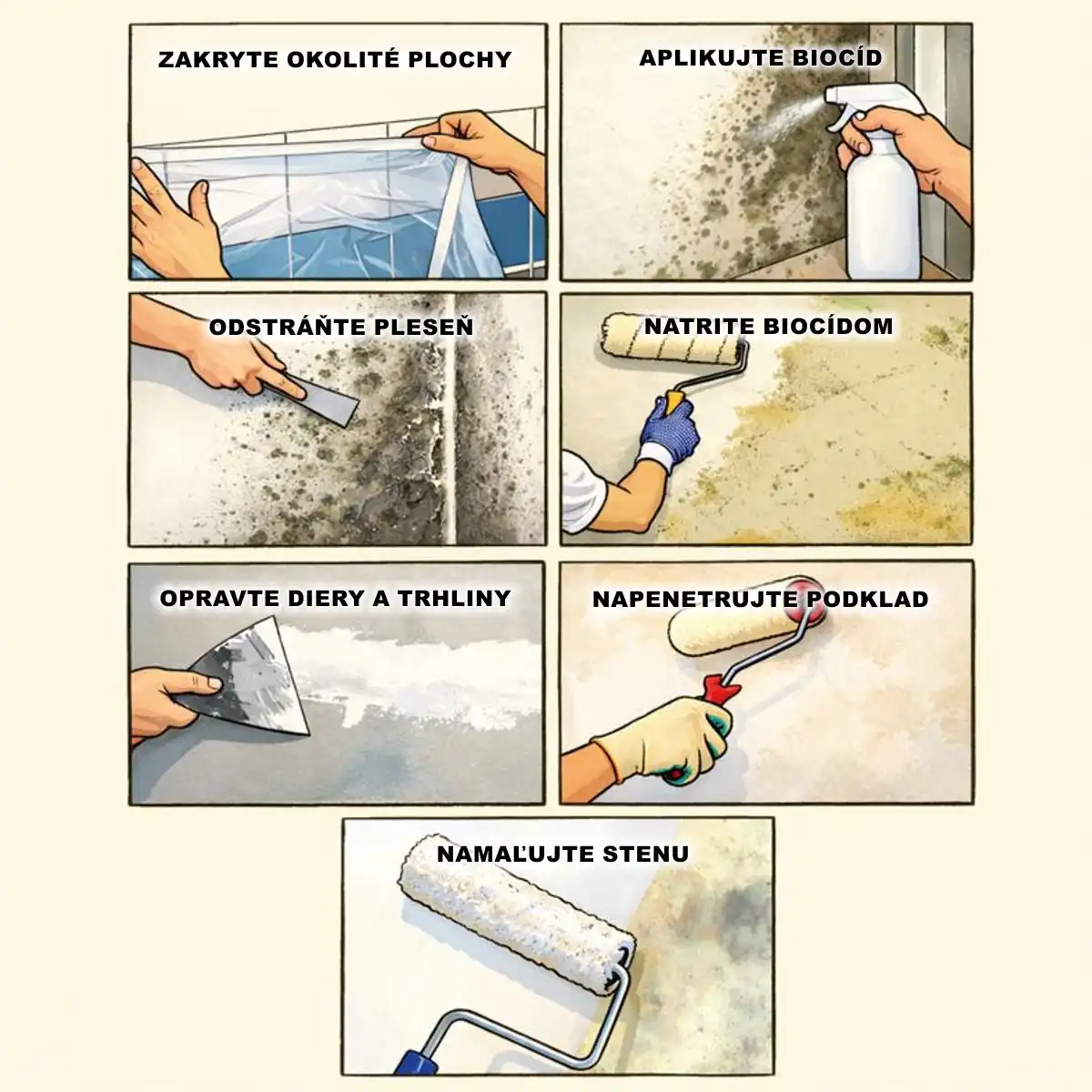 [pracovný postup odstránenie plesne]