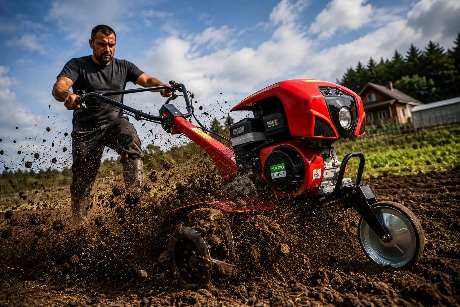 Benzínový malotraktor Praktik Garden PG64907 s príslušenstvom