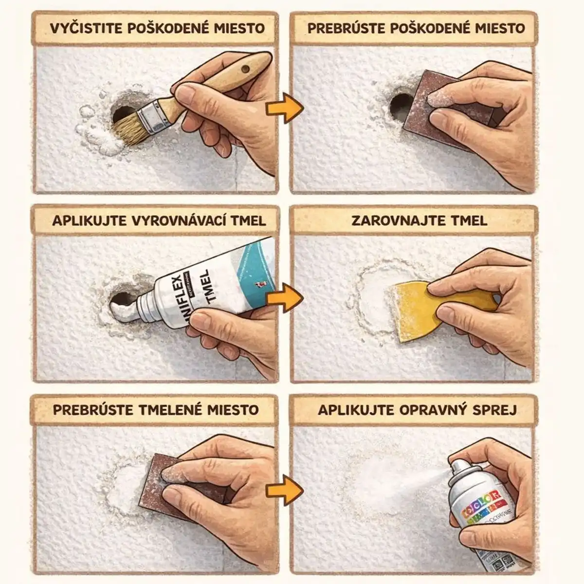 Návod ako opraviť poškodenú stenu