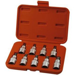 EXTOL Premium Hlavice nástrčné 1/2", TORX T20-T60, sada 9ks, S2