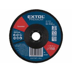 EXTOL Premium Kotúč brúsny lamelový šikmý korundový 150mm, otvor 22,2mm (varianty)