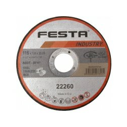 Kotúč rezný na kov FESTA Industry, 115mmx2,5mmx22,2mm