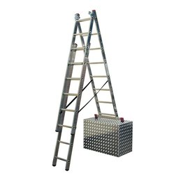 Hliníkový schodiskový rebrík Krause 3x7, min./max. 1,95m/4,20m, hmotnosť 12,5kg