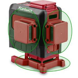FORTUM Vodováha laserová samonivelačná, 3D, zelený laser, max. 30m / +-0,3mm/m, 5,2Ah