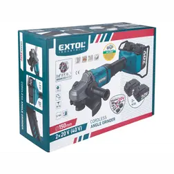 Aku uhlová brúska EXTOL INDUSTRIAL Share20V 40 V 2x 4 Ah 150/180 mm - obrázok 12
