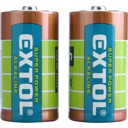 EXTOL Energy Batéria alkalická, sada 2ks, 1,5V, typ D, LR20