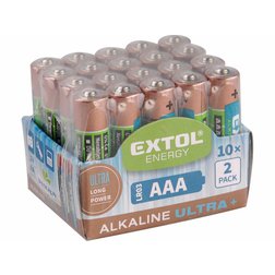 EXTOL Energy Batéria alkalická sada 20ks, 1,5V, typ AA