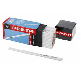 FESTA Biela tesárska ceruza 250mm s čiernou tuhou HB