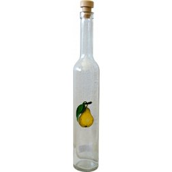 Fľaša sklenená na destilát s potlačou HRUŠKA LUX 0,5l, 6ks/bal.