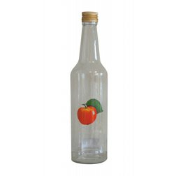 Fľaša sklenená na destilát s potlačou JABLKO 0,5l, 6ks/bal.