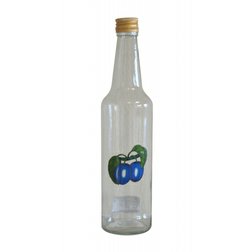 Fľaša sklenená na destilát s potlačou SLIVKA 0,5l, 6ks/bal.