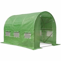 Fóliovník 2x3,5m, výška tunela 2m, zelená vystužená fólia 140g/m2 Fóliovník 2x3,5m, výška tunela 2m, zelená vystužená fólia 140g/m2