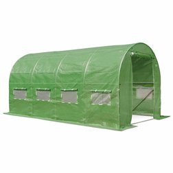 Fóliovník 3x4m, výška tunela 2m, zelená vystužená fólia 140g/m2