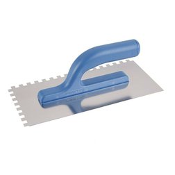 Hladítko nerezové 280x130mm, s plastovou rukoväťou, zub 8mm