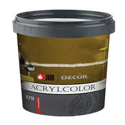 JUB DECOR Acrylcolor 0,75l, metalická dekoračná farba na steny (farebne varianty)