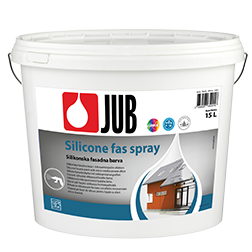 JUB SILICONE FAS spray 15l, biela silikónová mikroarmovaná farba pre strojovú aplikáciu