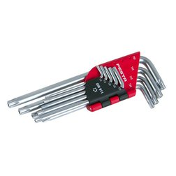 Kľúče Torx zástrčné Cr-V, 9-dielna sada, TX10-50