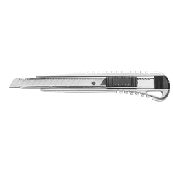 HARDY Výsuvný celokovový odlamovací nôž 9mm s aretačným tlačidlom