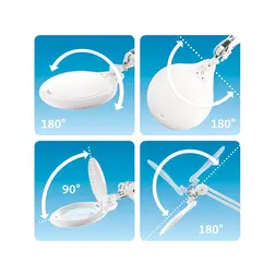 Lampa stolová s LED a lupou EXTOL LIGHT 1000 lm, lupa 5x, biela - obrázok 11