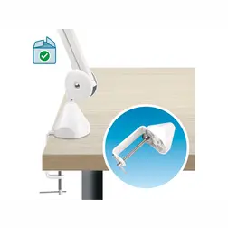 Lampa stolová s LED a lupou EXTOL LIGHT 1000 lm, lupa 5x, biela - obrázok 2