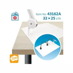 Lampa stolová s LED a lupou EXTOL LIGHT 1000 lm, lupa 5x, biela - obrázok 3