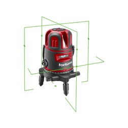 FORTUM Laserová vodováha samonivelačná, 1H-4V-1B, zelený laser, Li-ion akumulátor