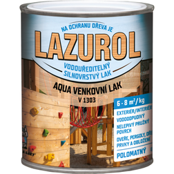 Lazurol AQUA Vonkajší lak 0,6kg, vodou riediteľný polomatný silnovrstvý lak na drevo
