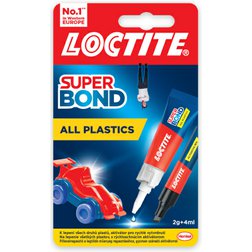 Loctite Super Bond All Plastics 2g+4ml, sekundové lepidlo na plasty s iniciátorom