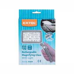 Lupa so svetlom EXTOL LIGHT 10 LED, 4x zväčšenie, USB-C - obrázok 12