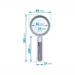 Lupa so svetlom EXTOL LIGHT 16 LED, 6/12x zväčšenie, USB-C - obrázok 11