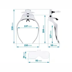 Okuliare s lupou a LED svetlom EXTOL LIGHT, 1-3,5x zväčšenie, USB-C - obrázok 3