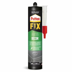 Biele montážne lepidlo pre interiér PATTEX FIX DECOR 380g,