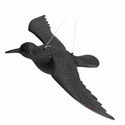 Plašič vtákov tmavý JASTRAB s otvorenými krídlami, plastový