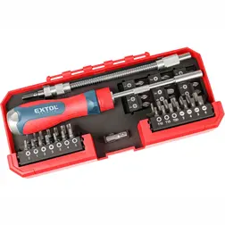 Račňový skrutkovač s bitmi EXTOL PREMIUM, 43 ks, CrV - obrázok 1