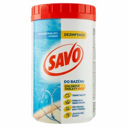 SAVO DO BAZÉNU Chlórové tablety Maxi 1,2kg, dezinfekčné tablety na úpravu vody v bazéne