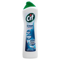 CIF White Cream 100% Natural 500ml, tekutý piesčitý čistiaci prostriedok