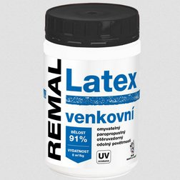 Latex Vonkajší biely 0,8kg Teluria, biela latexová farba pre exteriér