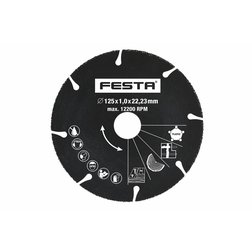 Univerzálny rezný kotúč FESTA 125mm/1mm/22,2mm s karbidovou vrstvou