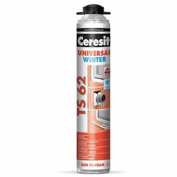 Zzimná polyuretánová pištoľová pena CERESIT TS62 UNIVERSAL WINTER 750ml